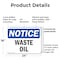 Signmission Waste Oil, 24 in W x Rectangle, Plastic OS-2PACK-NS-P-1824-L-16869 - alternate 3